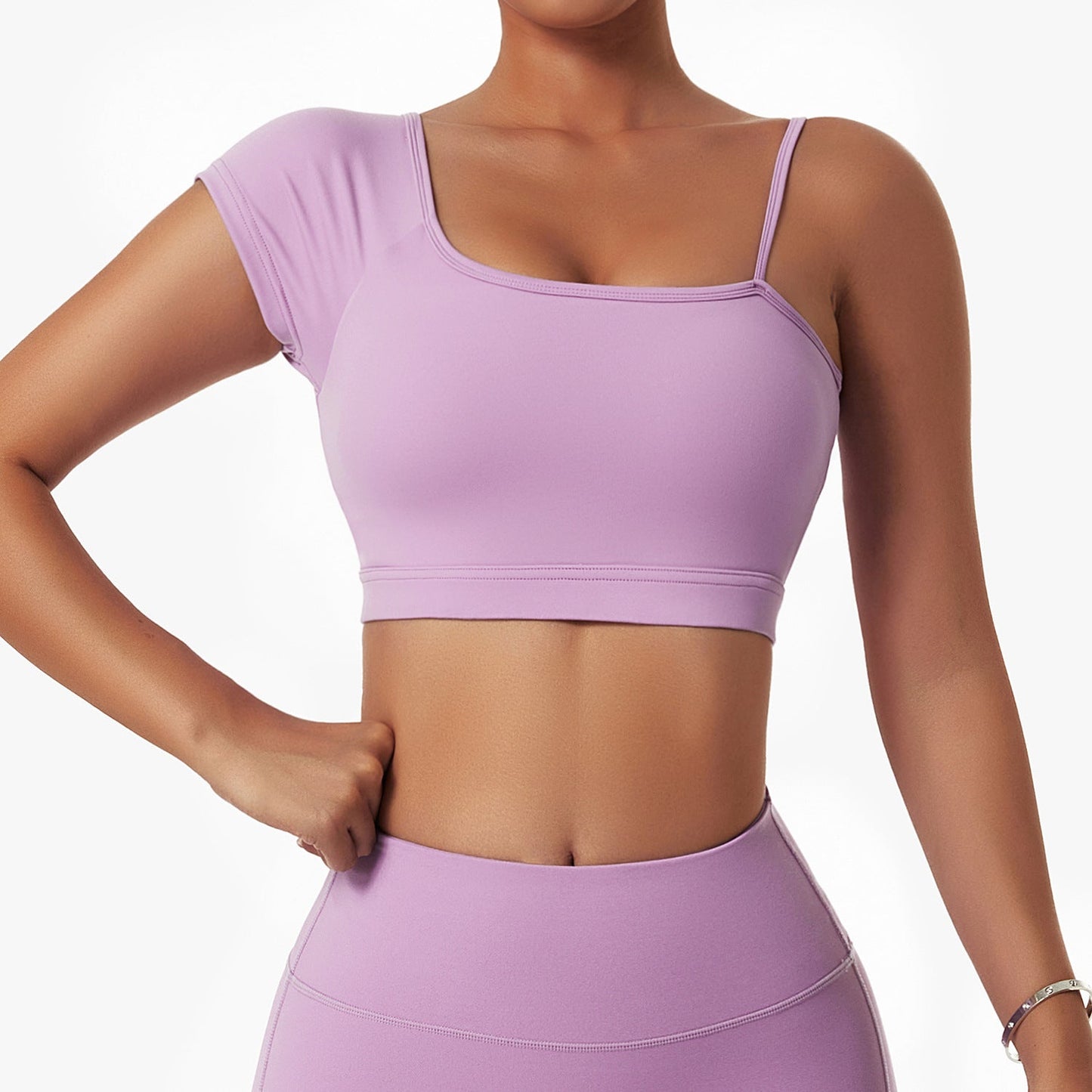 Off-Shoulder Fitness Suit