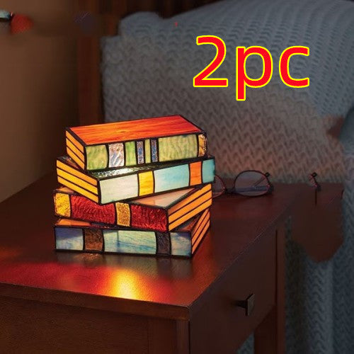 Stacked Books Resin Table Lamp