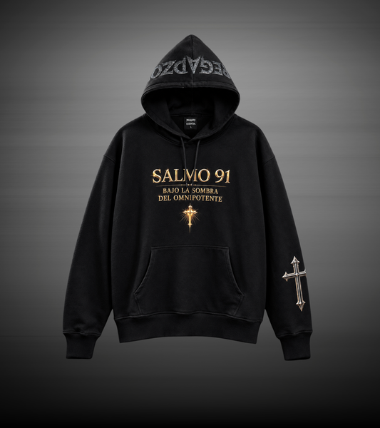 PEGADZO ESSENTIAL — Hoodie Salmo 91 (500 GSM)