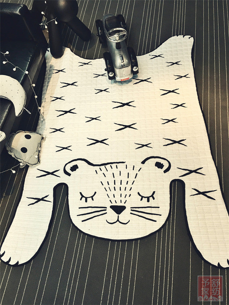 Baby Play Mat White Tiger Rug