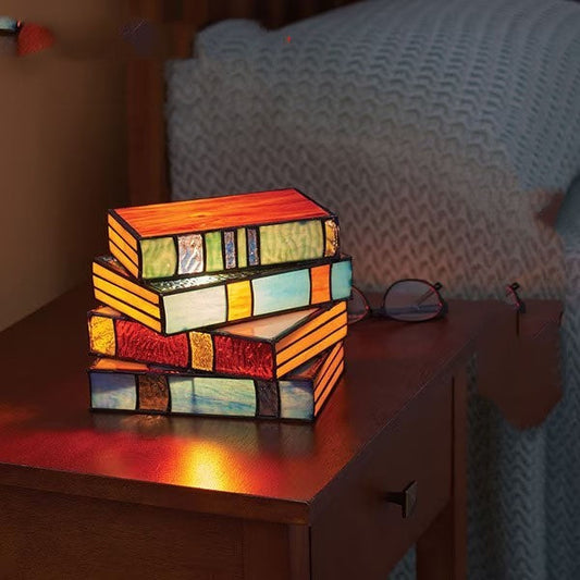 Stacked Books Resin Table Lamp