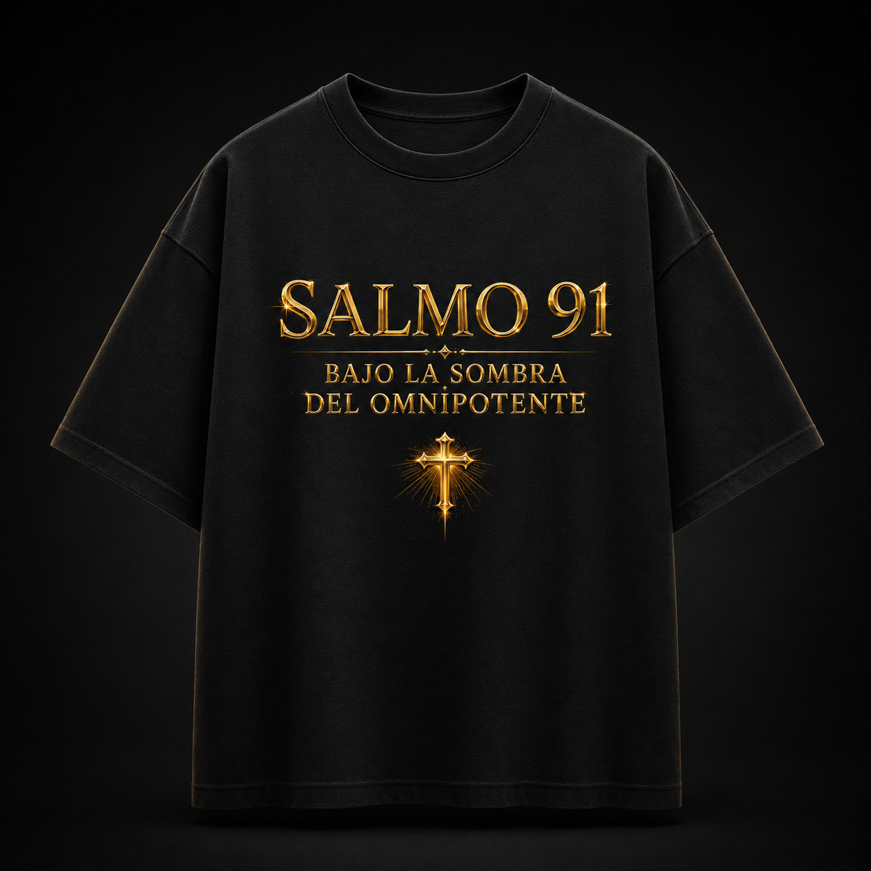 Camiseta Oversized SALMO 91 — Bajo la Sombra