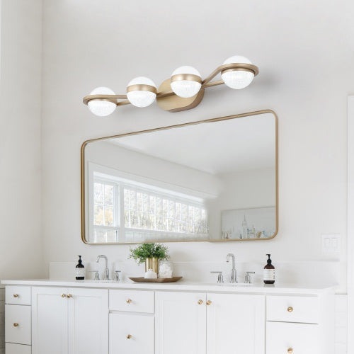 Gold Modern Bathroom Vanity Light