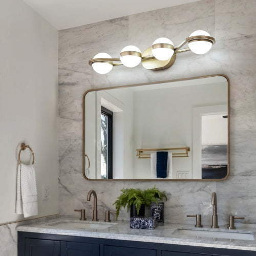 Gold Modern Bathroom Vanity Light